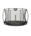 EXIT Silhouette ground trampoline ø305cm with safety net - black Esterno Rotondo Molla elicoidale Trampolino interrato