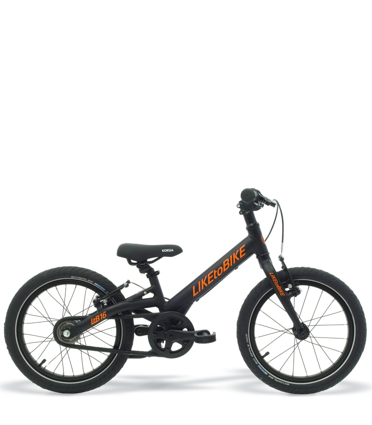 Velo pour enfants 16 pouces Kokua LikeaBike Black a 2 vitesses automatiques