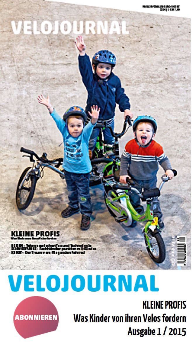 Velojournal abonnieren - Titelseite der Ausgabe 1 im 2015